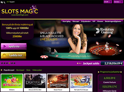 Skärmdump från Aristocrat casinot Slots Magic
