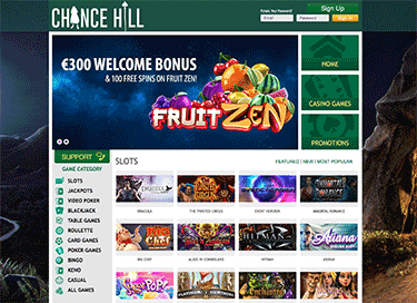 Skrmdump frn ELK Studios casinot Chance Hill