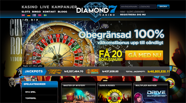 Skärmdump från Aristocrat casinot Diamond 7