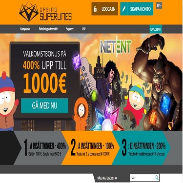 Skrmdump frn ELK Studios casinot Casino Superlines