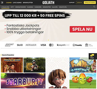 Skrmdump frn ELK Studios casinot Goliath Casino