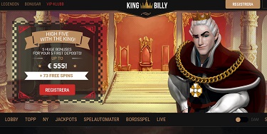 Skrmdump frn ELK Studios casinot King Billy