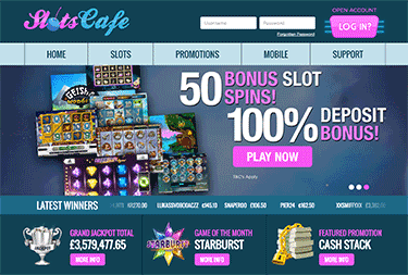 Skärmdump från Aristocrat casinot Slots Cafe