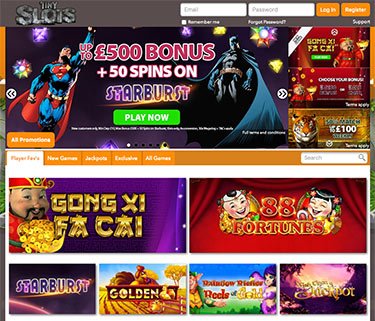 Skärmdump från Aristocrat casinot Tiny Slots Casino
