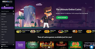 Skärmdump från Amatic casinot Mega Wins