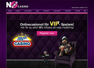 Skärmdump från Amatic casinot No Bonus Casino