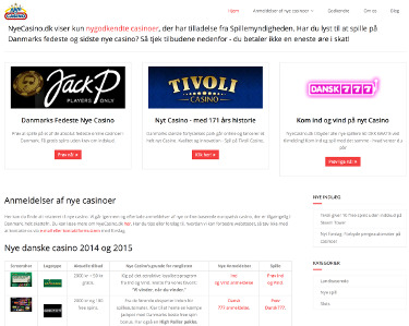 Nye Casino hemsida - Danmark