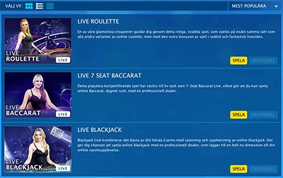 Gala Coral Live Casino