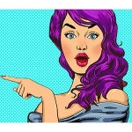 Casino pop - Kvinna från 50-talet i popart