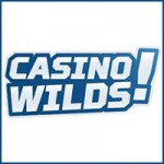 Casino Wilds Logo med blå hörn