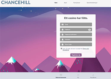 Chance Hill Startsida