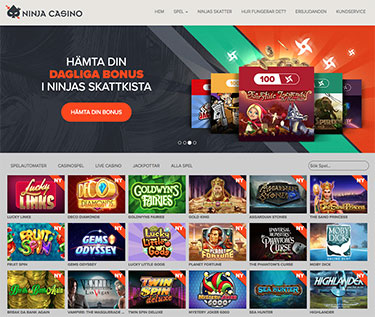 Ninja Casino hemsida