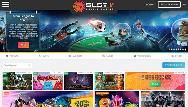 SlotV Casino's hemsida