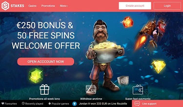 Stakes Casino's Hemsida