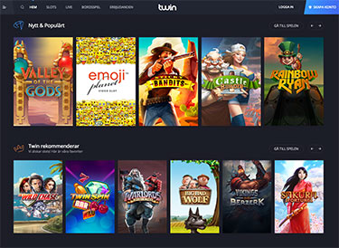 Twin Casino's hemsida