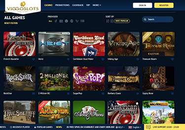 Viggo Slots's spelutbud