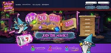 Wizard Slots Casino's Hemsida